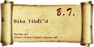 Bika Tibád névjegykártya